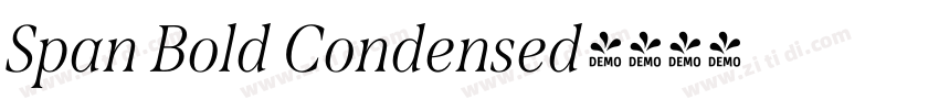 Span Bold Condensed字体转换